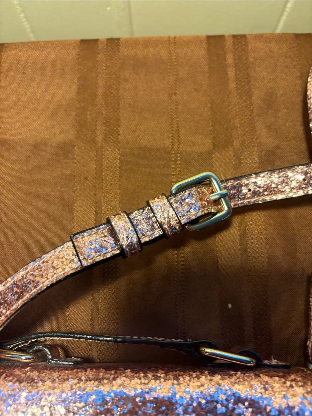 Kate Spade NY Girls' Glitter Scout Crossbody Bag Rose Pink (EUC/GUC - see pics)